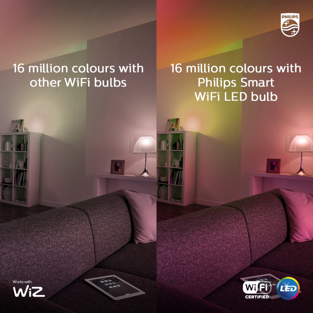 Philips Lighting India on Twitter: "Philips Smart WiFi LED bulb with the most vibrant and vivid colors. Select from a wide spectrum of 16 Million colors and get the ultimate lighting