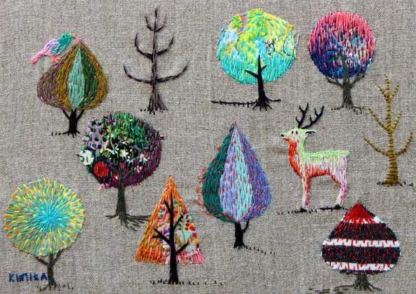 womensart1's tweet photo. Kimika Hara, contemporary hand embroiderer from Japan #womensart https://t.co/nx28QC1SCI
