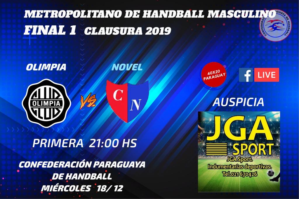 40x20P's tweet photo. Esta noche estamos en vivo con la Final 1 del #Metropor40x20 

@OlimpiaHand vs Novel

🏟 Confederación Paraguaya de Handball 

⏰ 21:00 https://t.co/n7prmb5jDO