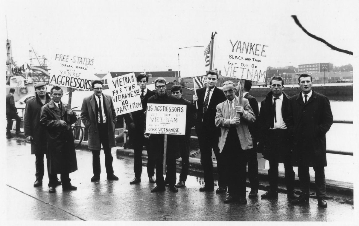Contrary to the lies of Free State Nationalists and Fascists in Ireland, Irish Republicanism has a long and proud history of internationalismPictured below Cork Republicans protesting an American warship in July 1967, when the imperialist war against Vietnam was at it's height
