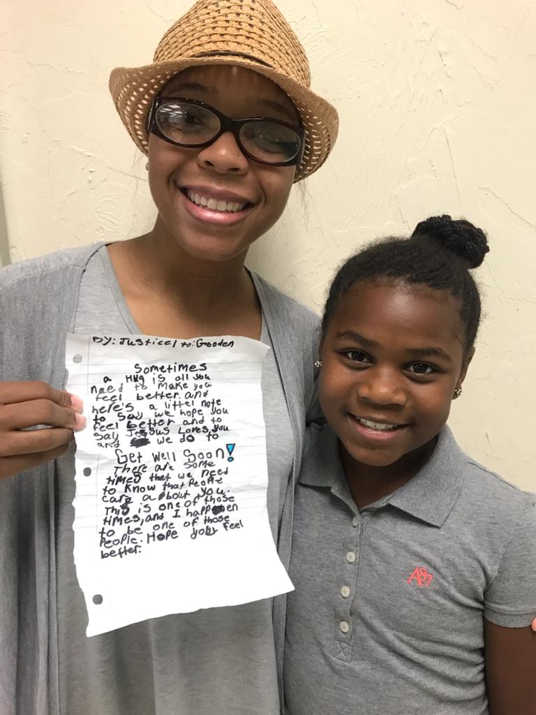 Mrs_R_Gooden's tweet photo. I haven't been feeling too well, but this beautiful note from one of my students just made my day so bright. Only God knows how much I needed this. It's the little things that make the biggest difference. My heart is so filled with love and joy this morning ❤️💕 https://t.co/YtqVVQ0OwA