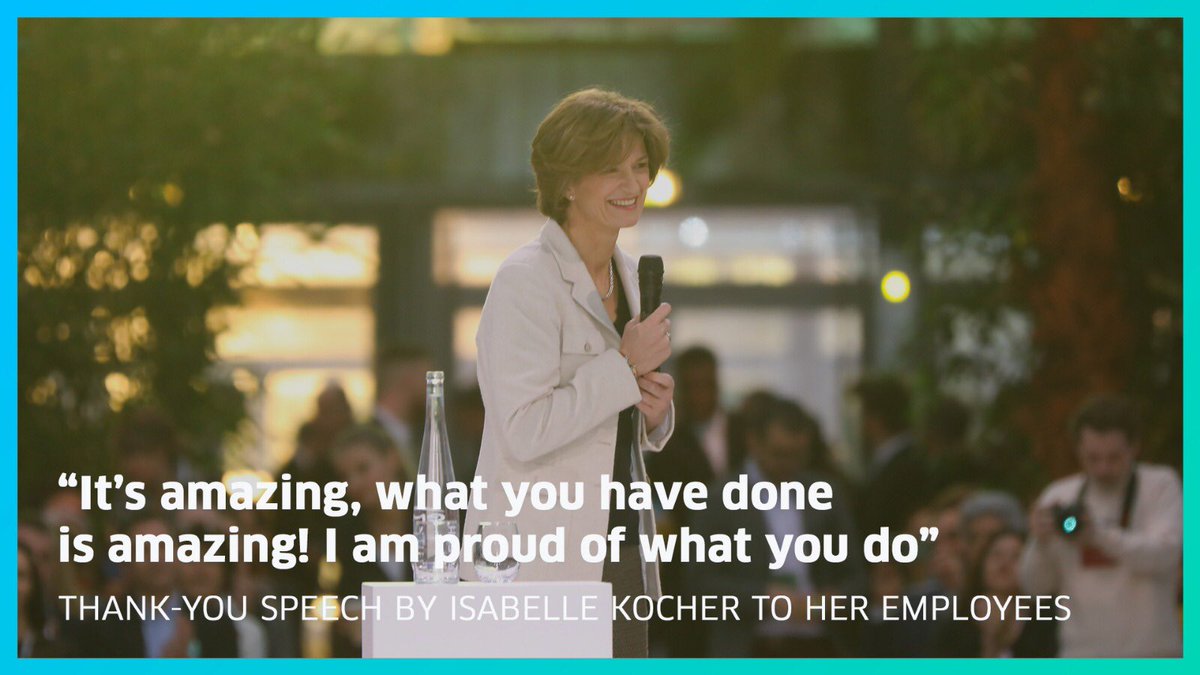 AlvadoBeatrice's tweet photo. #ActwithENGIE @isabelle_kocher opening the @ENGIEgroup Leadership Event this morning with standing ovations. https://t.co/cpPkk5l9nI