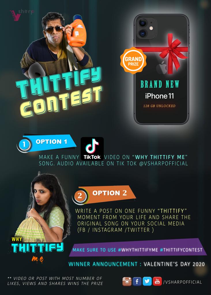 sekartweets's tweet photo. Independent music video by @vsharpofficial #WhyThittifyMe has become viral

ICYMI 
▶ https://t.co/sxN8nuJwSM

Here's a chance to win a BRAND NEW UNLOCKED iPHONE 11 phone with this #ThittifyContest. https://t.co/0CTocGVOAw