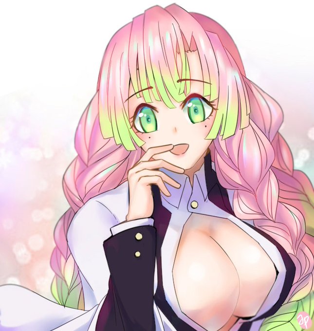 Jr Pulse | Commission openさんがTwitterに投稿した甘露寺蜜璃(鬼滅の刃)のイラスト。