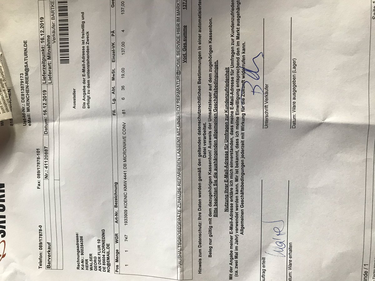 Hier die Belege, Danke jetzt schon fürs Kümmern