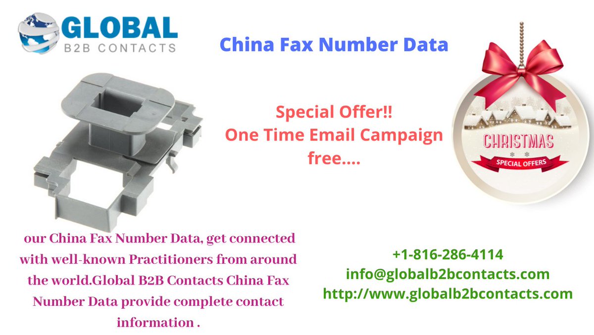China Fax Number Data
While at one time a leading advertising approach, fax marketing services are becoming old hat in many ways, as fax technology gives way to newer forms of digital communication.
Contact Number: +1-816-286-4114
globalb2bcontacts.com