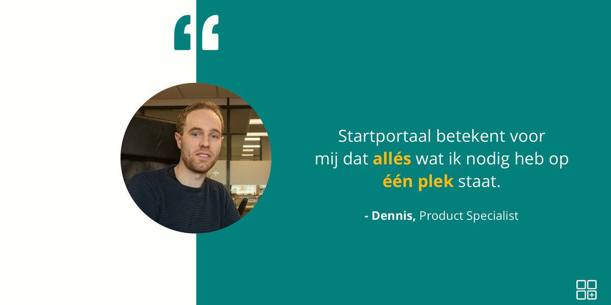 startportaal's tweet photo. Wat betekent Startportaal voor Dennis? #Startportaal #déonlinewerkplek #onlinewerken #werkenindecloud https://t.co/nLGTbFfsWZ