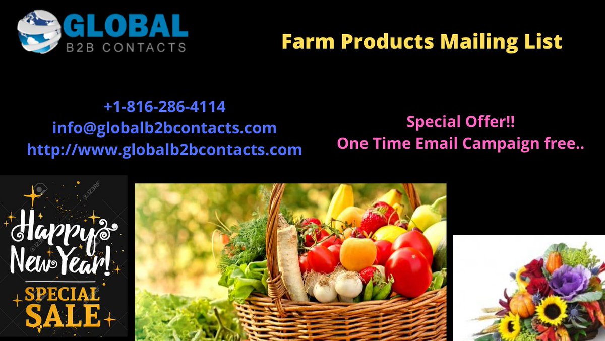 Farm Products Mailing List
Tired of searching for a specific email list for your target audience?Looking for a customized mailing list which can deliver a conversion rate and least bounce rate? Your search ends here.