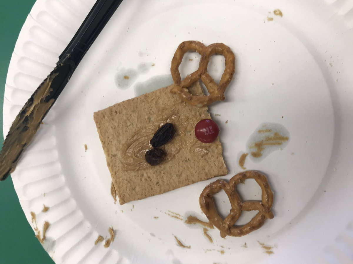 MichelleMarmar1's tweet photo. I was inspired by the video of the dad following his kids’ instructions for making a PB &amp;J!  So, I had the kids write their own instructions to make this holiday reindeer snack. It was so fun following their instructions and then going back and editing the mistakes! https://t.co/rwsrkI4IG9