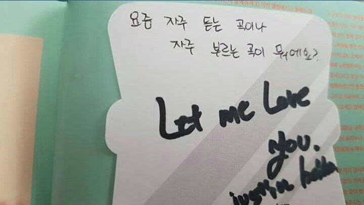 Question: What song you often listening to these days?Jimin: Let Me Love You - Justin Bieber