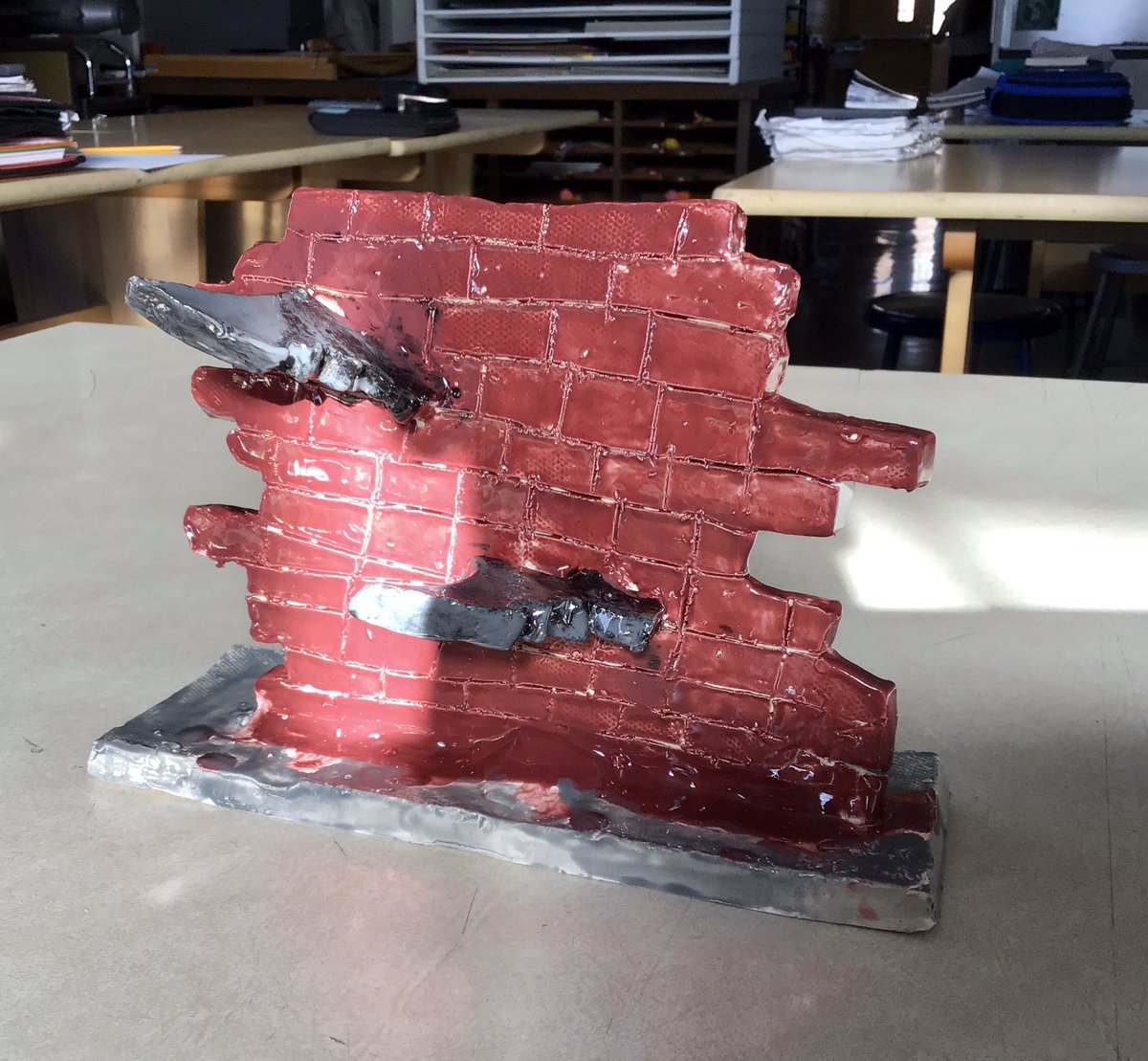 art_marshfield's tweet photo. Art 7 Slab Sculpture https://t.co/I7PgJdCYnH