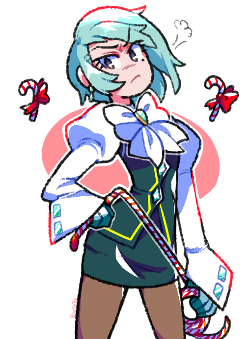 Blushily's tweet photo. Holiday commission of Franziska von Karma for @UUN4_! #phoenixwright https://t.co/Qehb4tiouD