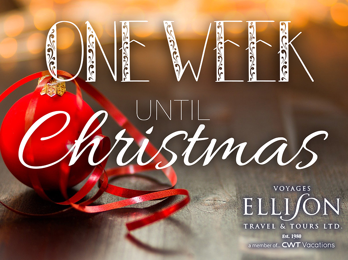 Gift certificates make great stocking stuffers!  They can be applied towards a flight, a cruise or even a vacation package.  Stop in and grab the best gift, the gift of travel! 

#ExeterON #LdnOnt #NorthVancouver #ETtravelCanada #EllisonTravelCanada #GiftofTravel #Christmas