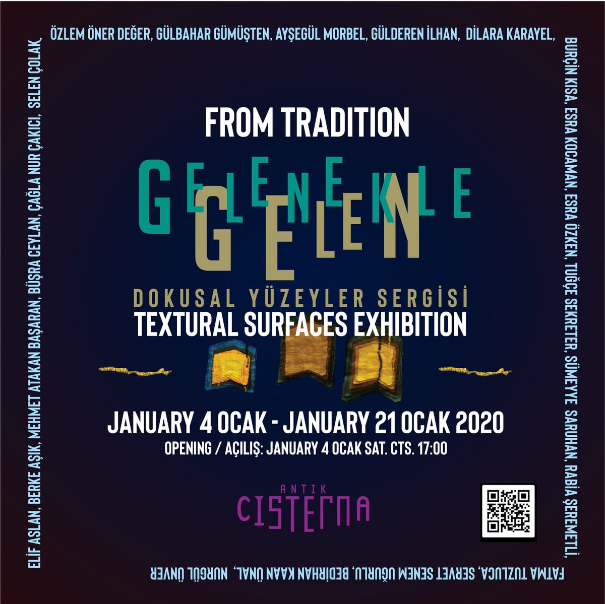 “GELENEKLE GELEN” DOKUSAL YÜZEYLER SERGİSİ