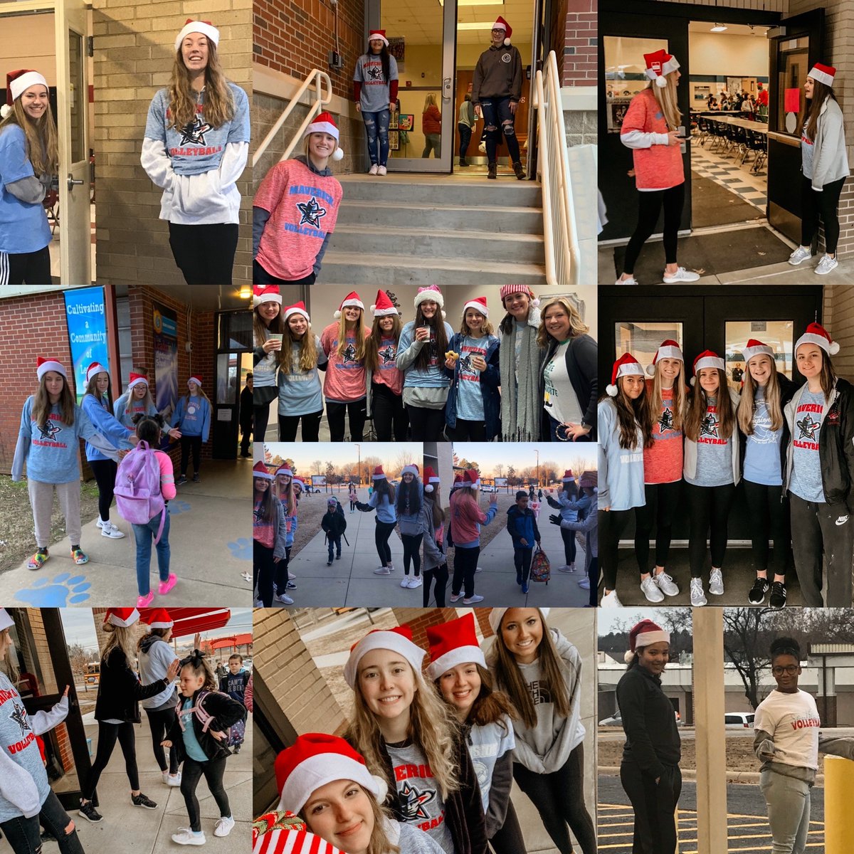SHSVballGoMavs's tweet photo. #12DaysTwitter Day 11! Where do we even start? This year has been incredible. This little family has gone above and beyond this year. Beyond all of their accomplishments, they are stellar humans. Here they are this past week greeting our elementary kids! #SHSFamily #FSSLearn https://t.co/saugarYe7b