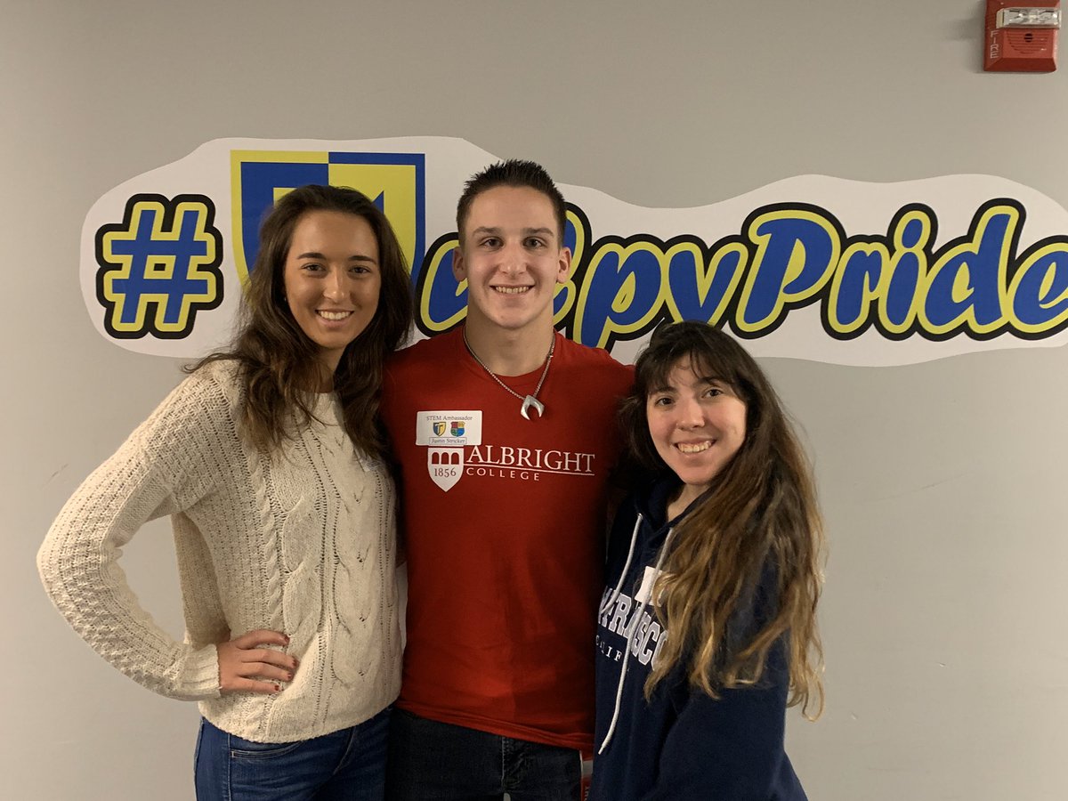 TulpySTEM's tweet photo. STEM Ambassador’s Day - thank you to Caroline, Justin, and Gabby for coming in and sharing their college STEM experiences today!! https://t.co/X95pGFJwUa
