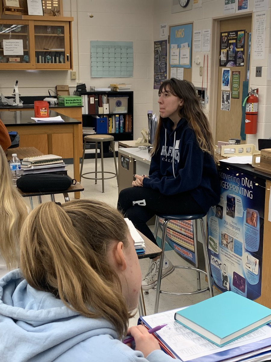 TulpySTEM's tweet photo. STEM Ambassador’s Day - thank you to Caroline, Justin, and Gabby for coming in and sharing their college STEM experiences today!! https://t.co/X95pGFJwUa