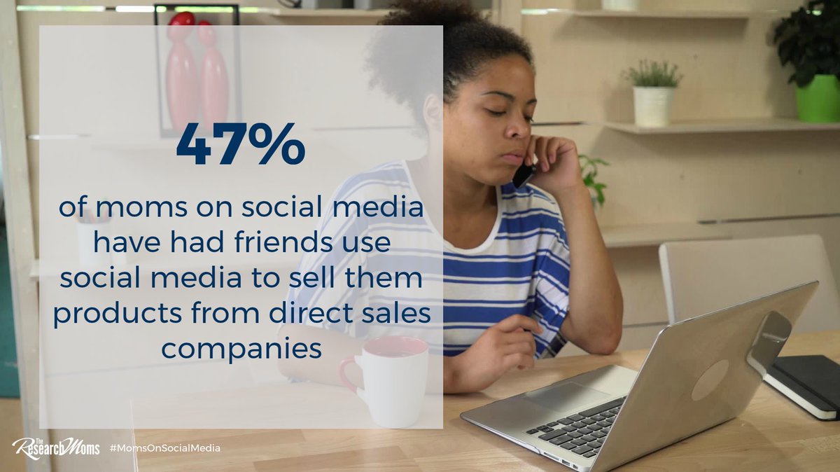 edisonresearch's tweet photo. Almost half of U.S. #moms on social media have been marketed to by friends working for direct sales companies. #momsonsocialmedia @ResearchMoms https://t.co/UOtJbe5ScT