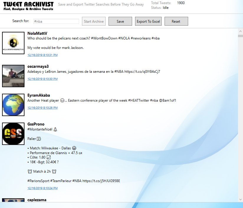 Tweet Archivist Desktop is now available in the Windows store!!!! microsoft.com/store/apps/9PP… Give it a try!