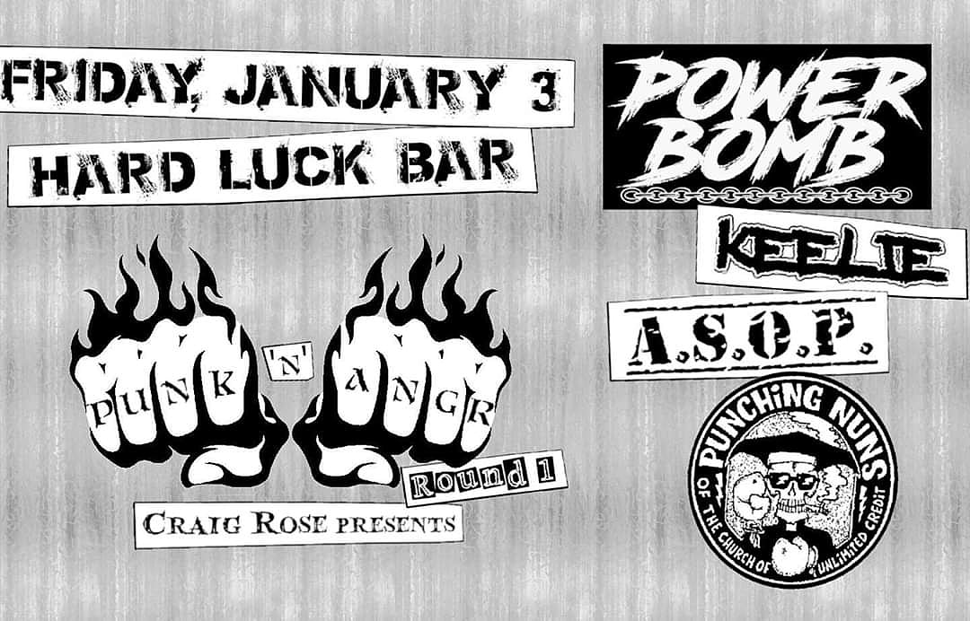 January third at the hardluck! Come on out ya shits!