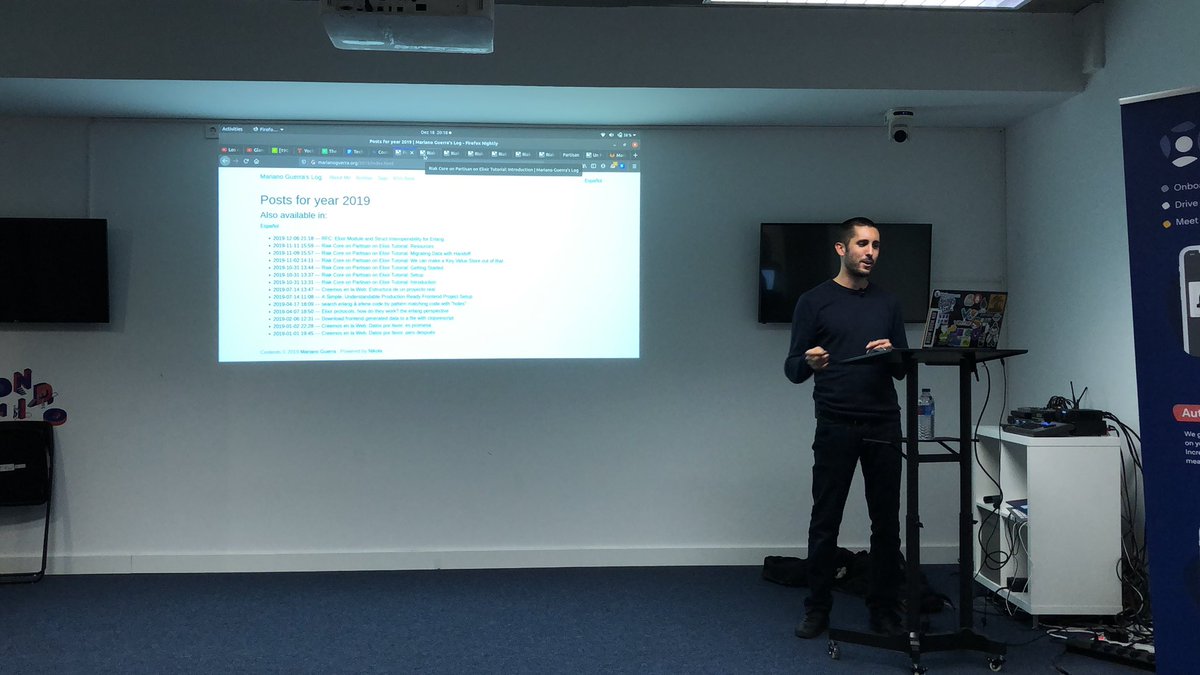 The Riak Core with Elixir on Partisan is starting! <a href="/warianoguerra/">Mariano Guerra</a> is speaking