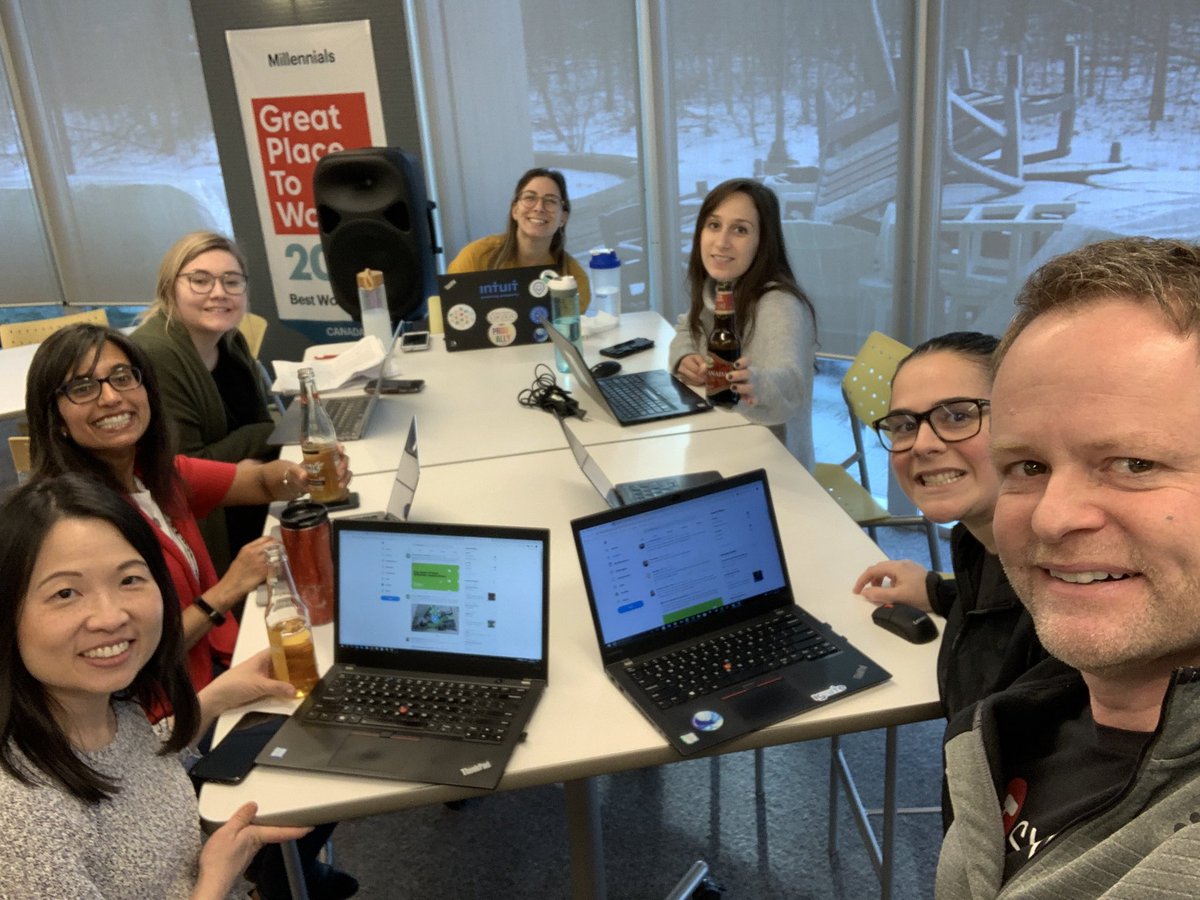 szandbergen's tweet photo. A few Intuit Mississauga peeps joining the Twitter Chat with some holiday cheer! #QBConnect https://t.co/neubWshtKX
