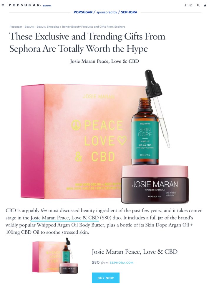 .<a href="/josie_maran/">Josie Maran</a> is totally the perfect #HOLIDAYGIFT, with an even more perfect feature in <a href="/POPSUGAR/">PS</a>!  ✨Check it out: bit.ly/38QRI65