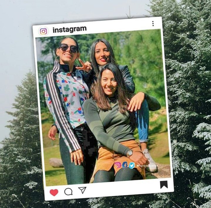 guardianesexa's tweet photo. ¡Siempre rojas, siempre juntas! 💪🏼❤️ #TeamAlely #TeamIza #TeamCarmelita #Exatlón https://t.co/K9j5KFRWgt