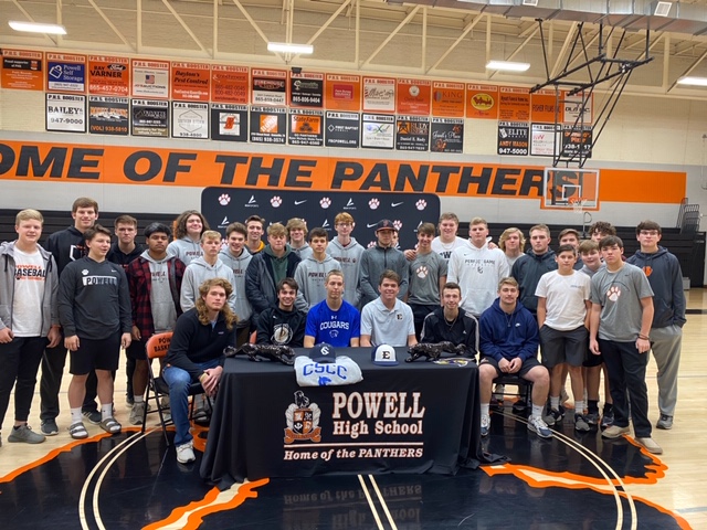 PowellBaseball's tweet image. CONGRATULATIONS to Powell senior pitchers Walker Trusley (ETSU) and Dylan Jacob (Cleveland State) for signing scholarship papers today at Powell High School. #Panthers #Bucs #Cougars