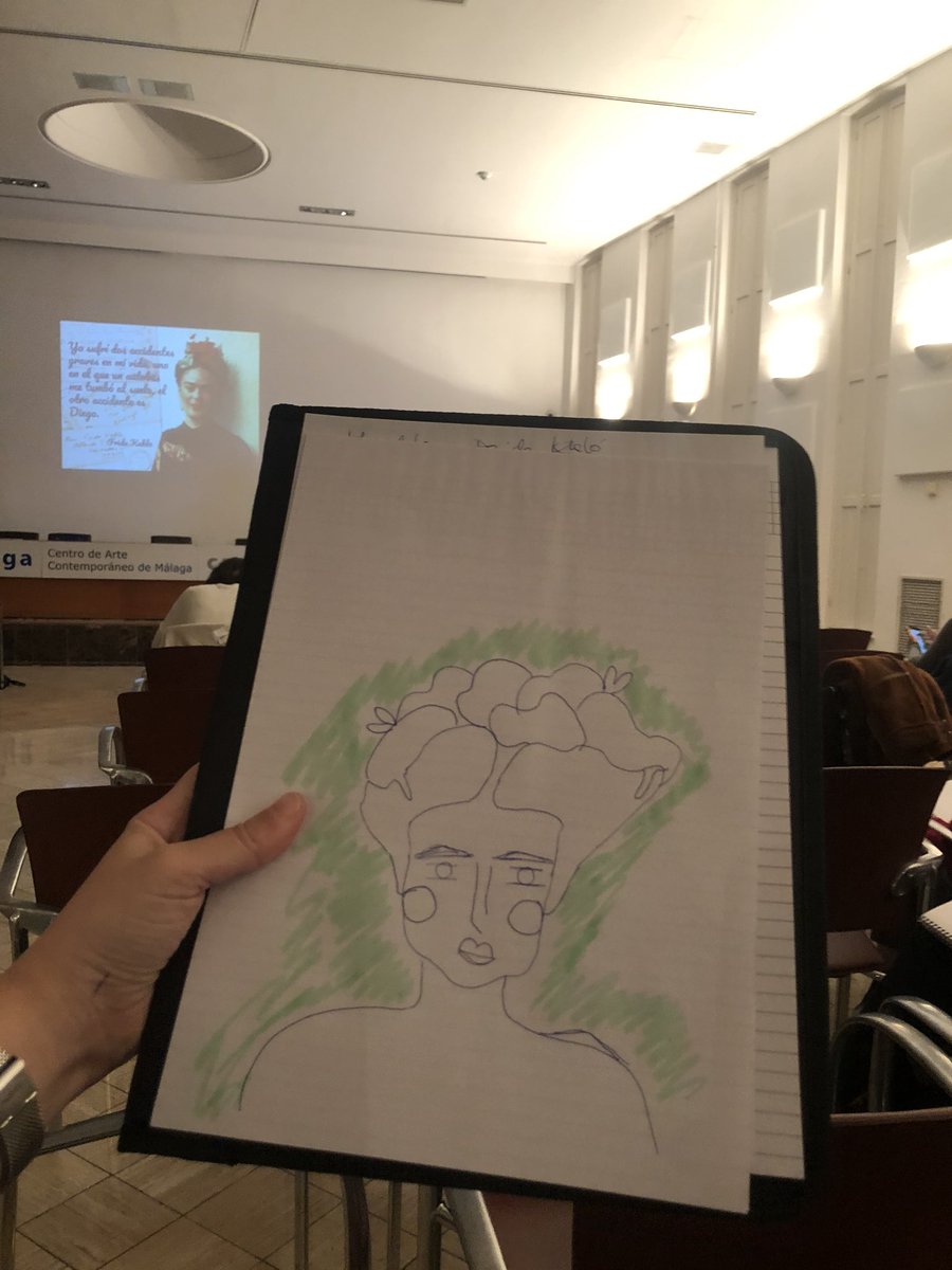 MarianSCastan's tweet photo. #tipomasters4 en @cacmalaga #periodismouma #transuma
🎨 Mira @cibermarikiya mi #FridaKahló 🤣 https://t.co/COG7nxFFVx