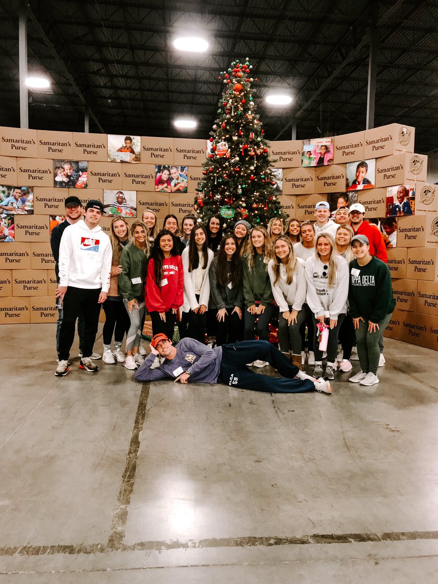 We paired up with Delta Tau Delta today to pack shoe boxes which will be sent as gifts to kids in developing countries in celebration of Christmas.⁂