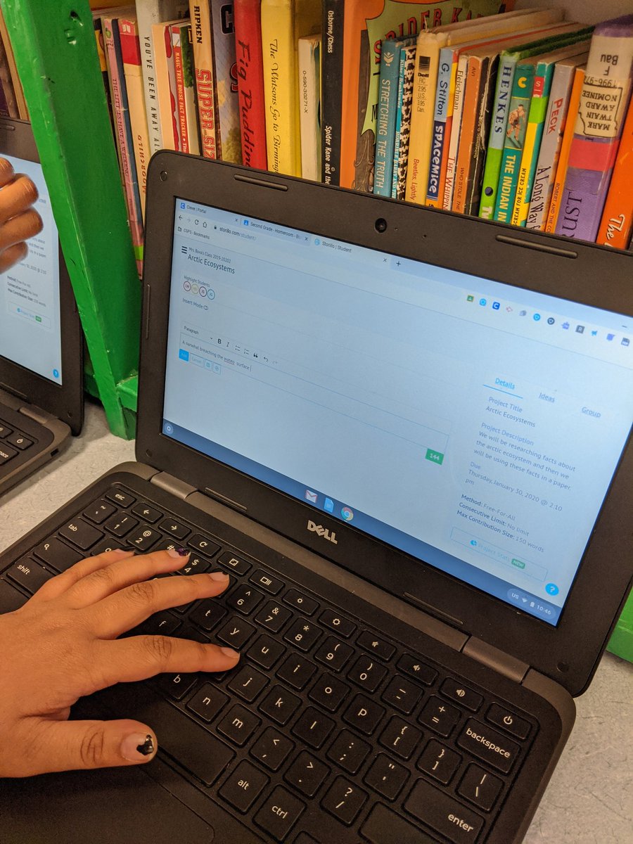 MrsBovasClass's tweet photo. My kids are loving using @StorilloTweets to collaborate on their Arctic ecosystem research! #ctlearns #blanchardproud https://t.co/B95SHdghi5