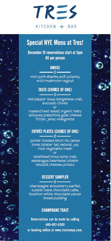 TRESTempe's tweet photo. New Year's Dinner at TRES Kitchen + Bar - https://t.co/8Zrxf0qYfS https://t.co/lhxP3WFTXU