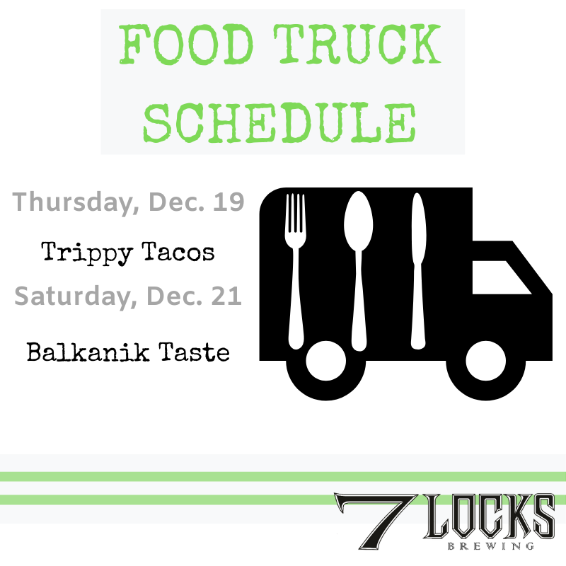 7LocksBrewing's tweet photo. #FoodTrucks: We have @TrippyTacos240 tomorrow Dec. 19 and @balkaniktaste Saturday, Dec. 21! https://t.co/mflMJyYk50