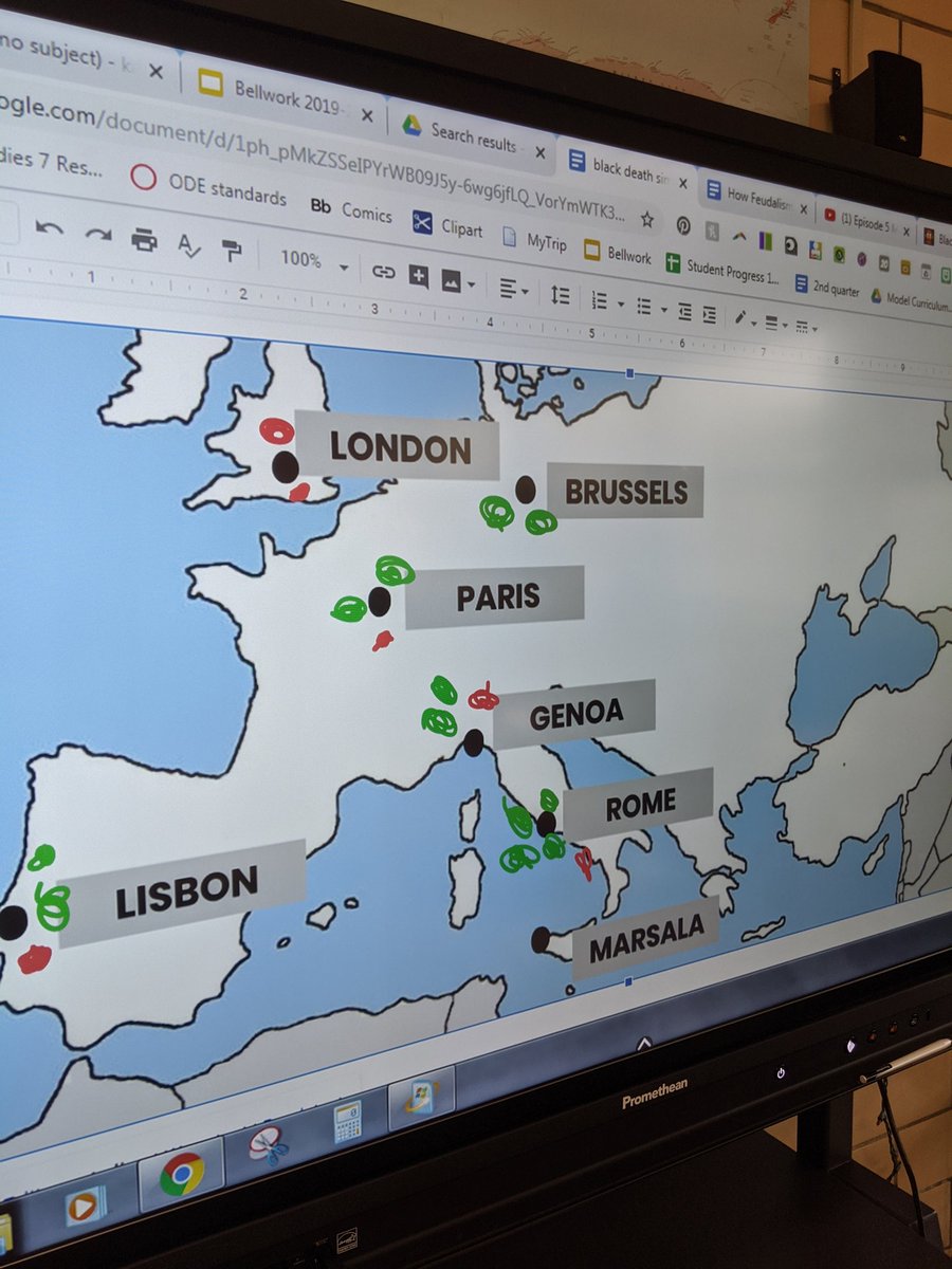 The Black Death has invaded!! Students participated in a simulation where they spread the Black Death while traveling. Really fun and the kids are so interested! #learnwithTOWTT #Simulation #blackdeath