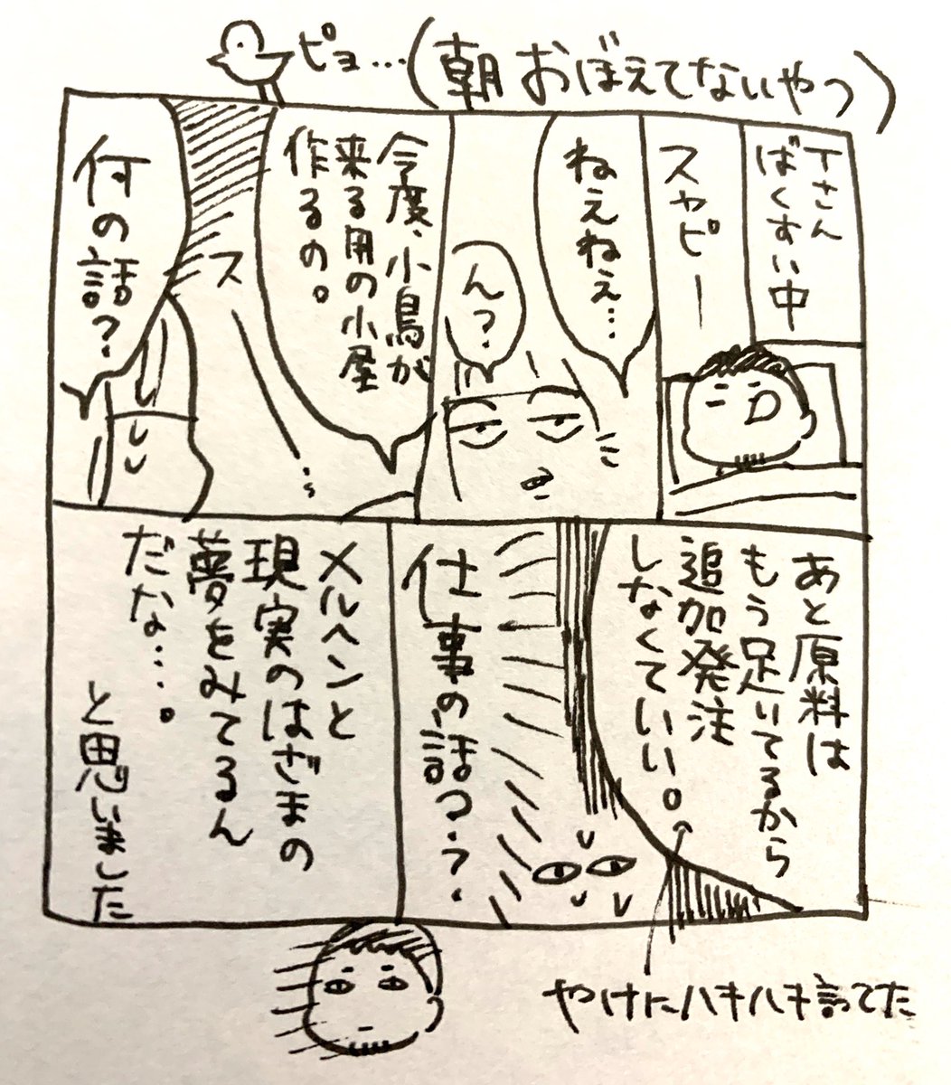 さっき起きた話 一体どんな夢を… 
