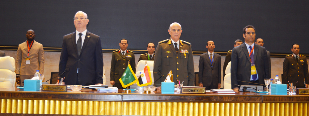 AUC_PAPS's tweet photo. Delegates observed a Minute of Silence in honour of African peacekeepers who have fallen in the line of duty & victims of violence, including #Egyptian Martyrs that has paid the ultimate price whilst fighting #terrorism. 15th Mtg of #ACDSS #Cairo #Egypt https://t.co/MvsktsPZcX