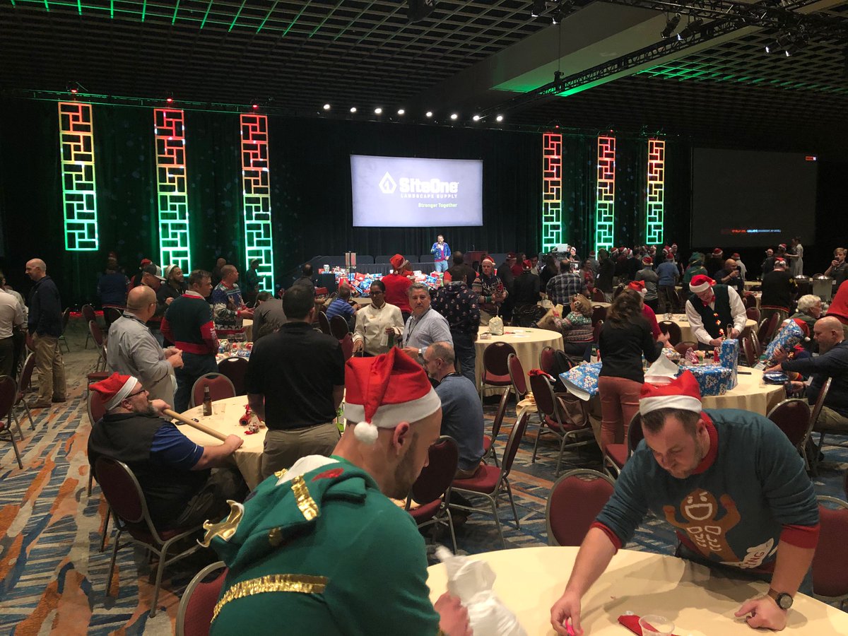 SiteOneSupply's tweet photo. Last night, our associates and supplier partners in Orlando helped wrap approximately 1,500 gifts for The Rosen Foundation which supports families in need with educational and child care resources in the Central Florida area. Thank you to all who participated! https://t.co/UTJP9NgFPv