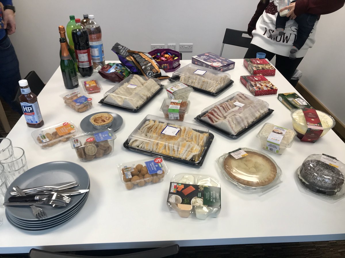 EnhancedMGLtd's tweet image. Following on from our Pizza Day yesterday, today has seen the office come together for a huge double dessert Christmas buffet!
Throw in a game, some Christmas jumpers and a secret Santa giveaway and we're now all feeling very festive!
#ChristmasJumpers #TurkeyHat #GoogleSays