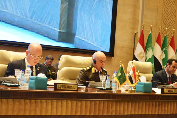 AUC_PAPS's tweet photo. Comm.@AU_Chergui @AU_PSD opened the 15th Meeting of #ACDSS - We need unwavering commitment,support & political will from our Member States to prevent & respond to conflicts on the Continent to facilitate timely responses to threats& crises;to implement the theme of @STGinAfrica https://t.co/p9D3bBoIv5
