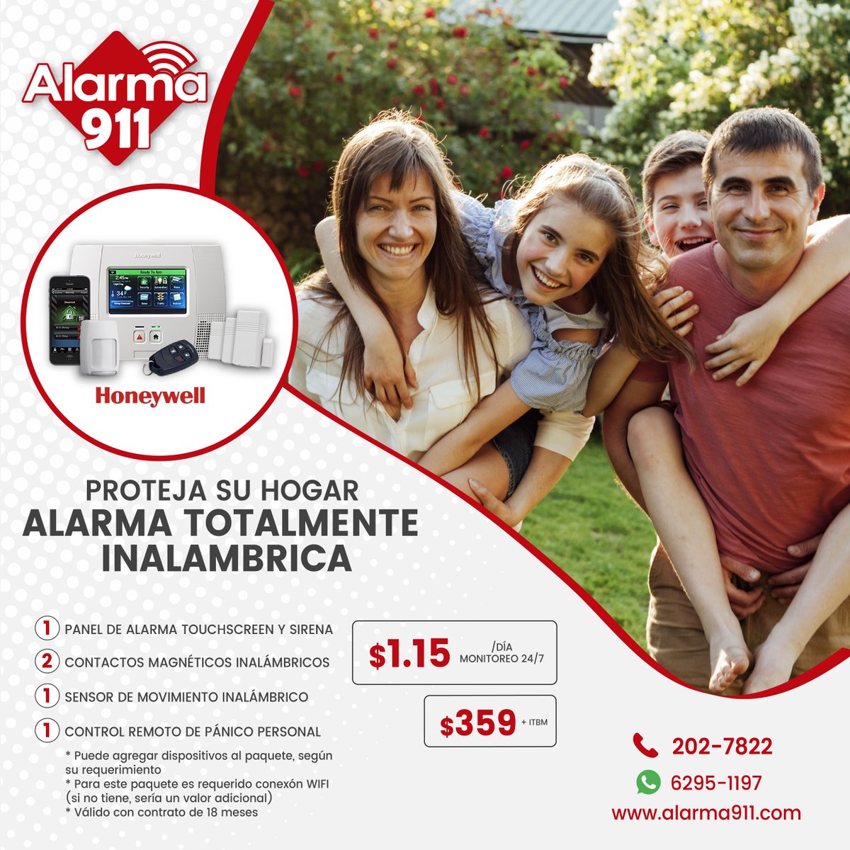 Alarma911Pty's tweet photo. Disfruta de la protección que necesitas con nuestro K-Total 1; Alarma Totalmente Inalámbrica.⁣⁣
⁣⁣¿Qué estás esperando?⁣⁣
⁣⁣👉Llamanos al 202-7806 o entra a https://t.co/6fWEfNVPGu⁣⁣
⁣⁣
#Alarma911teCuida #Alarma911⁣⁣
#AlarmaInalámbrica #Honeywell https://t.co/NINeWQiZGV