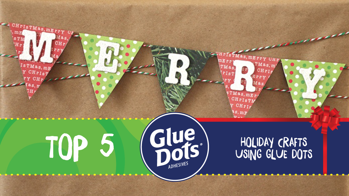 For this week’s top holiday craft using Glue Dots, #4 is: ‘Merry Gift Wrap Banner’! bit.ly/2PyyQkH