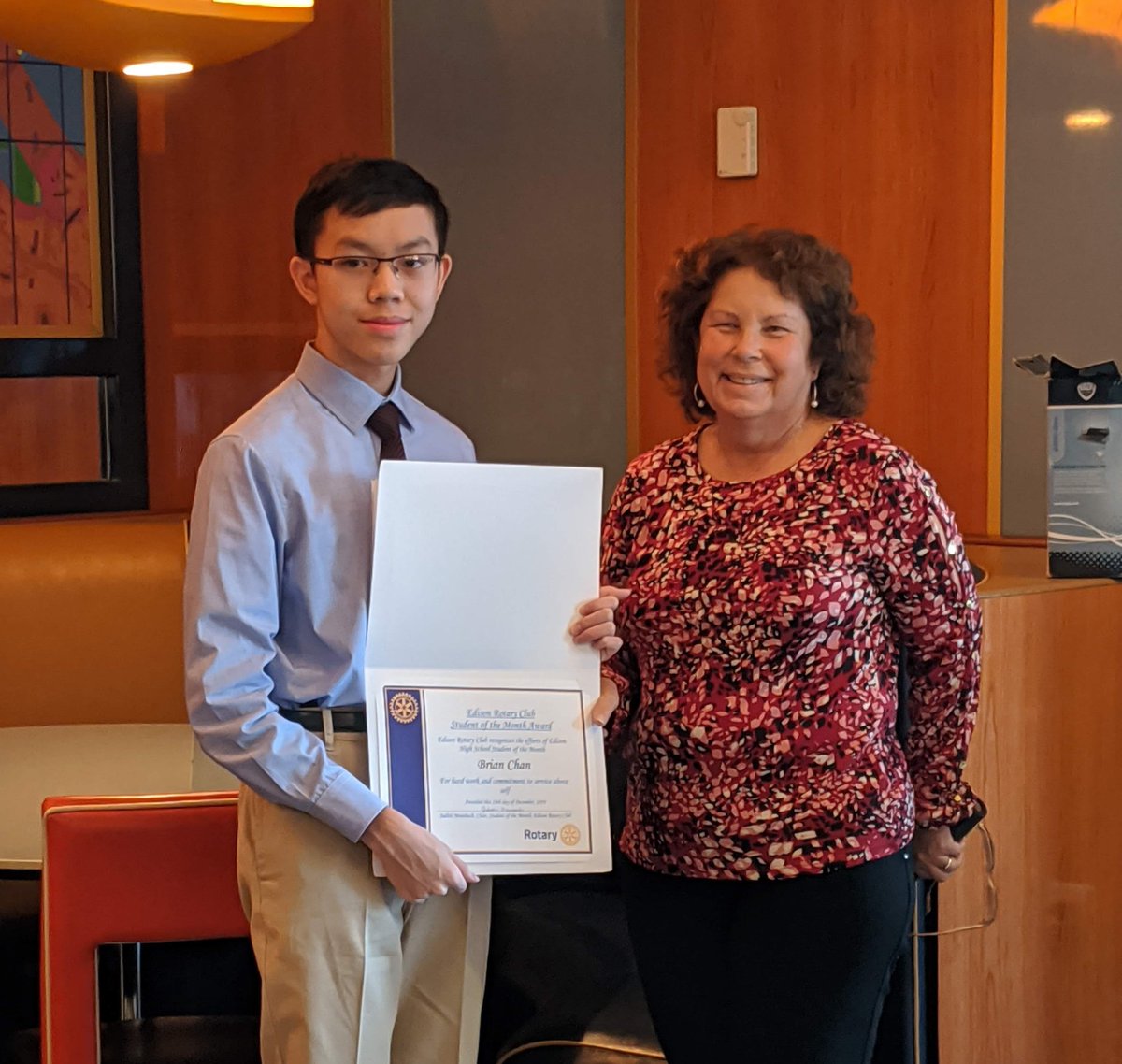 Congratulations Brian for being chosen <a href="/edisonrotary/">edisonrotary</a> Student of the Month!  <a href="/Edison_HS/">Edison High, NJ</a> #Shinebrightedison #edisonk12