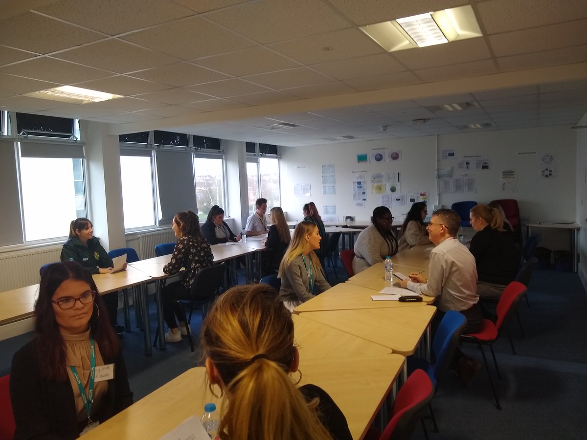 hsc_ci's tweet photo. A fantastic University and Employment Preparation Day attended by former H&amp;SC students (Occupational Therapy, midwifery and paramedic) and ARU Student Ambassadors.  Mini carousel interviews, assessed discussions, maths and literacy tests and a panel interview - great practice! https://t.co/hjKnDKYHNF