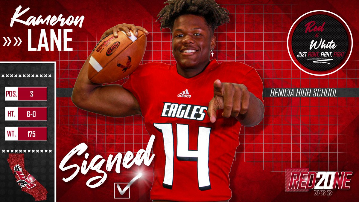 "He’s a long defensive back we think will play at or near the hash as a hash safety for us. He’s physically capable of competing right away. He wants to be here and embodies the EKG mantra." -AB

Welcome to Eastern Washington, Kameron Lane!

#GoEags #RED20ZONE #NSD20