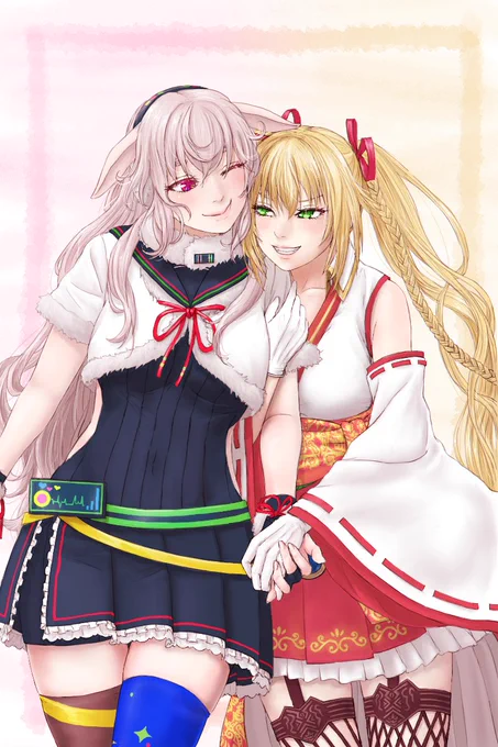 めめごーんかわいいよーヾ(*'ロ`*)ノ?
名前呼び捨て同士ってリアルに学生時代思い出して良い……
最初バストアップ絵だったけどどうしてもめーめちゃんのかわいい靴下が描きたかったから頑張って膝まで入れた!

ところで"ほかる"って何だろう……?

#いろは絵馬
#めめアート 