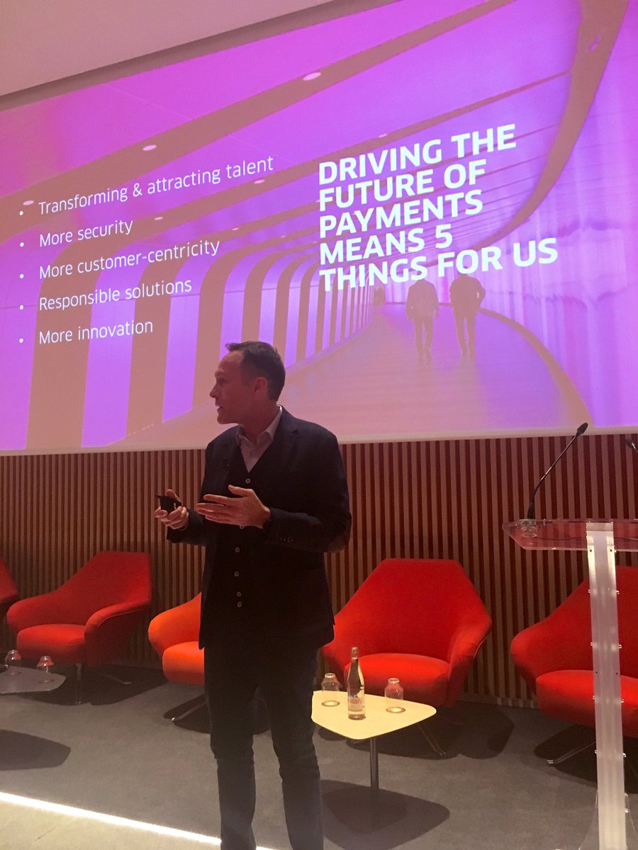 [Live] Driving the future of #payments means 5 things for <a href="/ingenico/">Ingenico</a>:
➡️Transforming &amp; attracting talent
➡️More #security
➡️More #customer centricity
➡️Providing merchants with #responsible solutions
➡️More #innovation