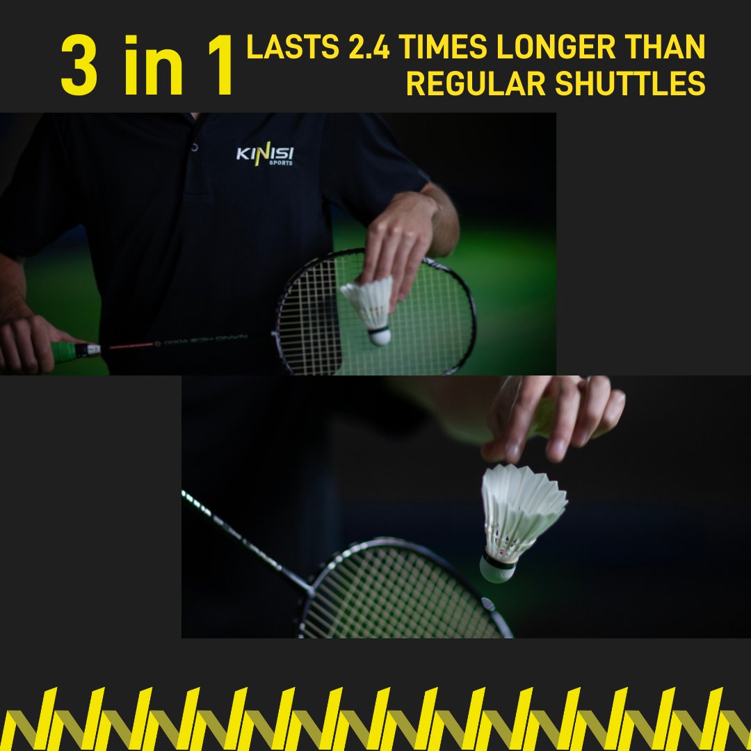 KinisiSports's tweet image. Getting annoyed with how quickly you’re going through shuttles? Try our new 3 in 1 shuttlecocks which last up to 2.5x longer! 

#innovation #Kinisisports #advanceyourgame #sportsequipment #badminton #badmintonlovers #basketball
#basketballlovers #tennis #tennislovers #soccer #so