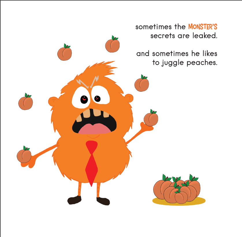 emjay217's tweet photo. This page in "The MONSTER in the White House" used to be a nod to fantasy. Now, because it is #Impeachmentday, it aligns with the rest - based on true events. Albeit a sad day, hopefully we can infuse a little humor via this cartoon monster. Order today: https://t.co/YFPG0z70pl https://t.co/sSen83tHUx