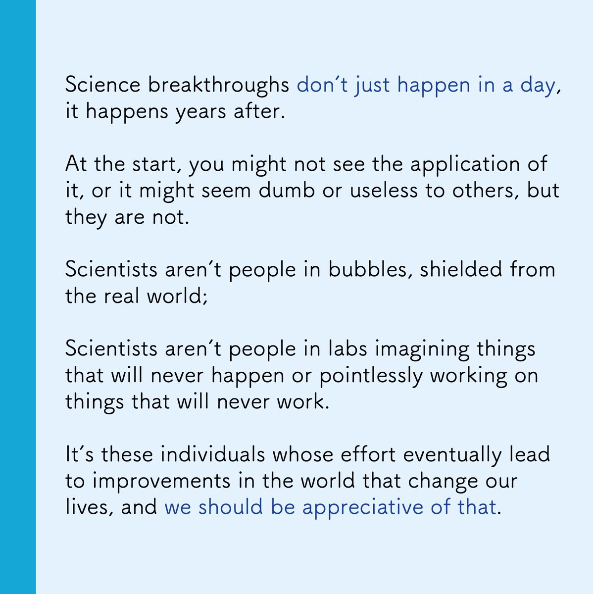 25. Dr Yvonne Choo  @yvonnechoo_sl, Lecturer at  @xmumalaysia"Don’t stop because people say, “you aren’t science material…”, “you aren’t cut out for science…” or “you’re not smart enough…”. I was told the very same things, but I didn’t stop believing in what I wanted to do."